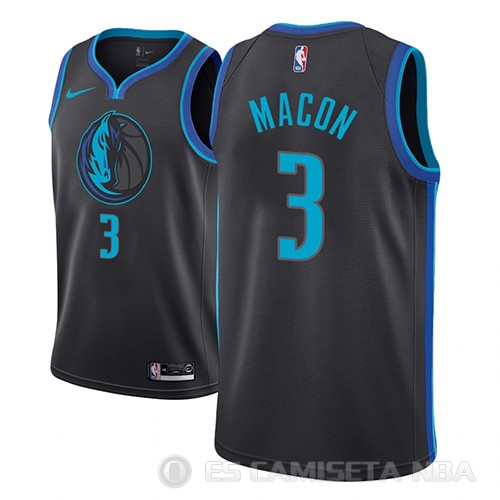 Camiseta Daryl Macon #3 Dallas Mavericks Ciudad 2018-19 Azul - Haga un click en la imagen para cerrar